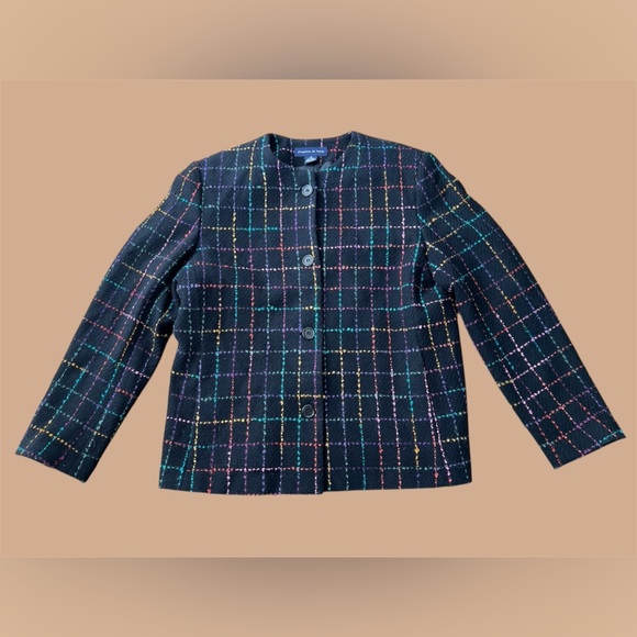 Preston & York Women’s Multicolor Blazer Classic Suit Jacket, size 16 - Picture 2 of 11